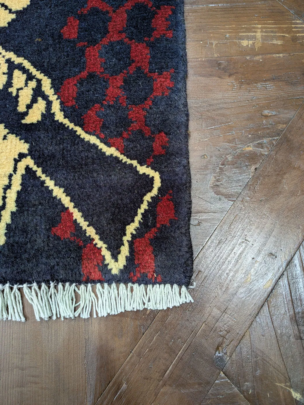 War Rug #2001, 80 x 60 cm, photo 8 of 8, the tag on the back