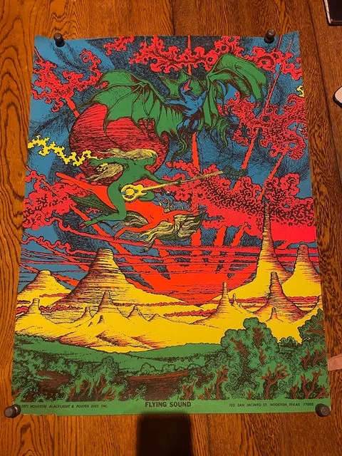 Rare Vintage Blacklight poster Printed 1971