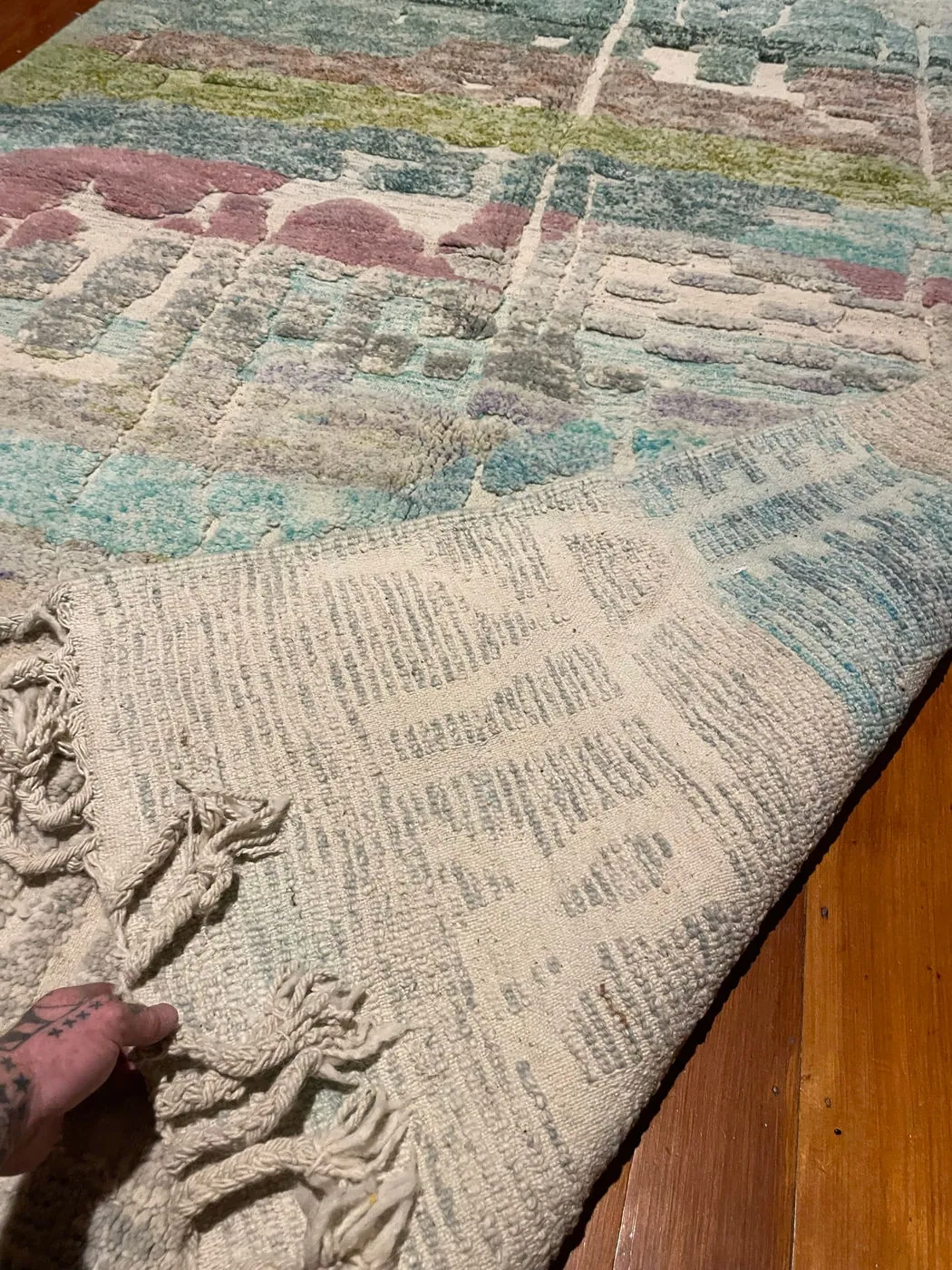 Icey Sea , Large Authentic Beni Ourain, Moroccan Rug, 260 x 165 cm, photo 6 of 15