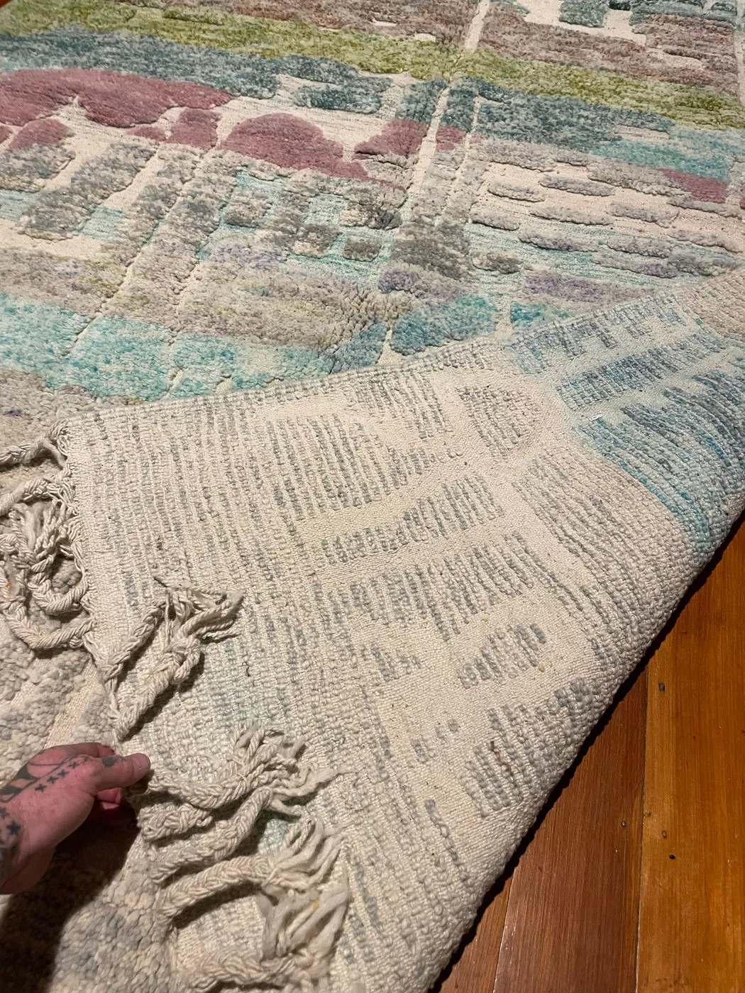 Icey Sea , Large Authentic Beni Ourain, Moroccan Rug, 260 x 165 cm, photo 5 of 15
