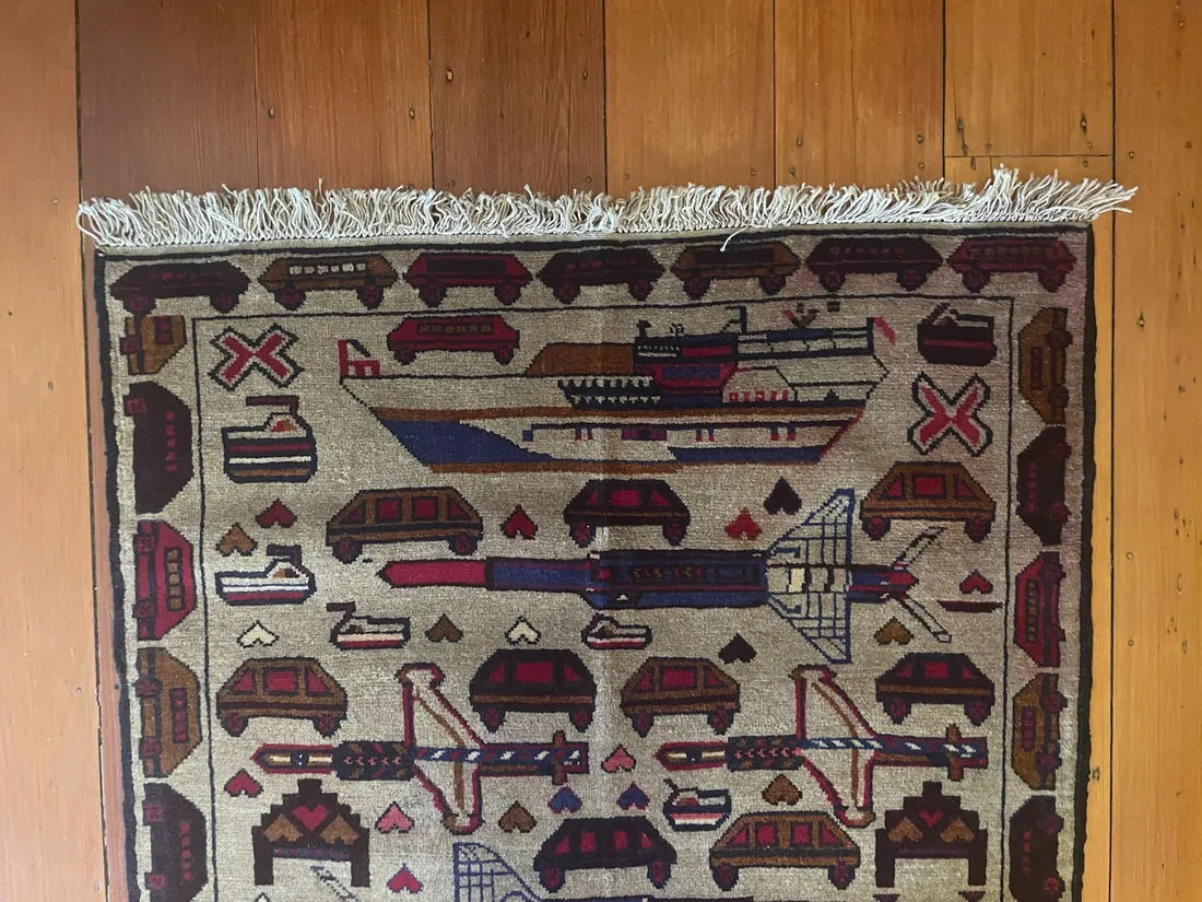 Afghan Rug #1077, 139 x 89 cm, photo 4 of 8