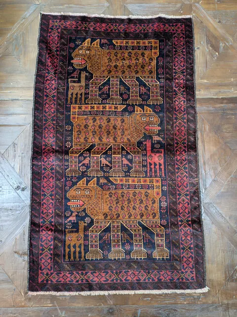 Afghan Rug #2032, 144 x 86 cm
