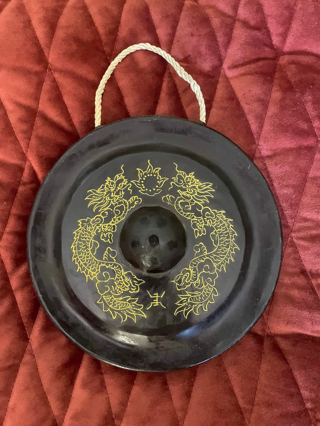 Vietnamese gong with Mallet, 20 x 20 cm, photo 7 of 8