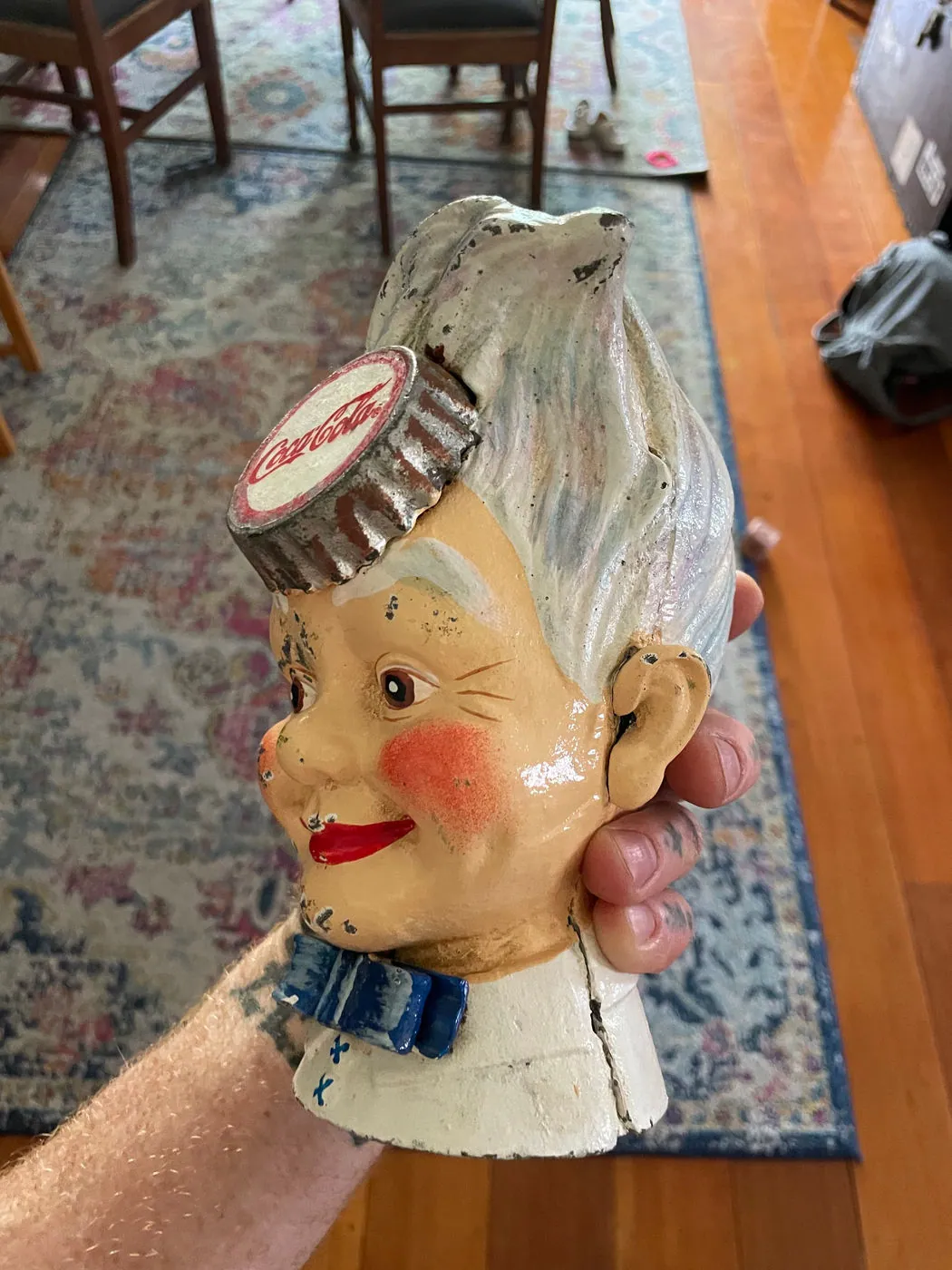 Odd Coca-Cola man, Cast Iron money-box. (Very Heavy), photo 7 of 9