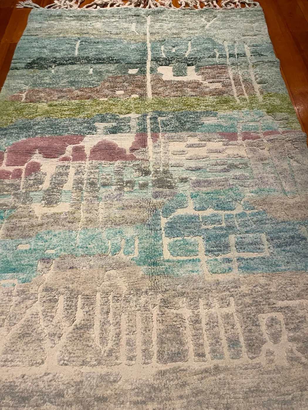 Icey Sea , Large Authentic Beni Ourain, Moroccan Rug, 260 x 165 cm, photo 7 of 15