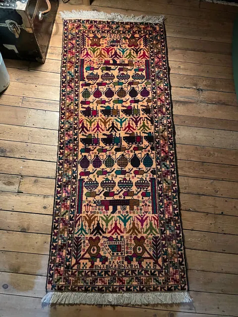 Afghan Rug #620, 187 x 80 cm