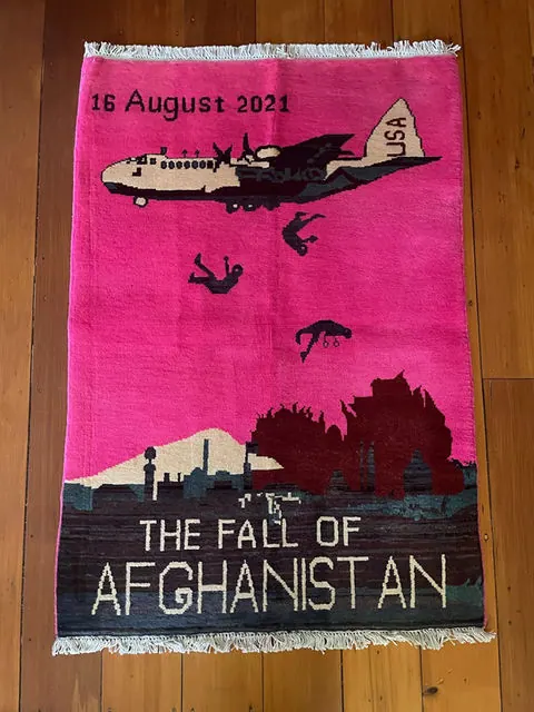 Sold: War Rug #1070, 119 x 82 cm