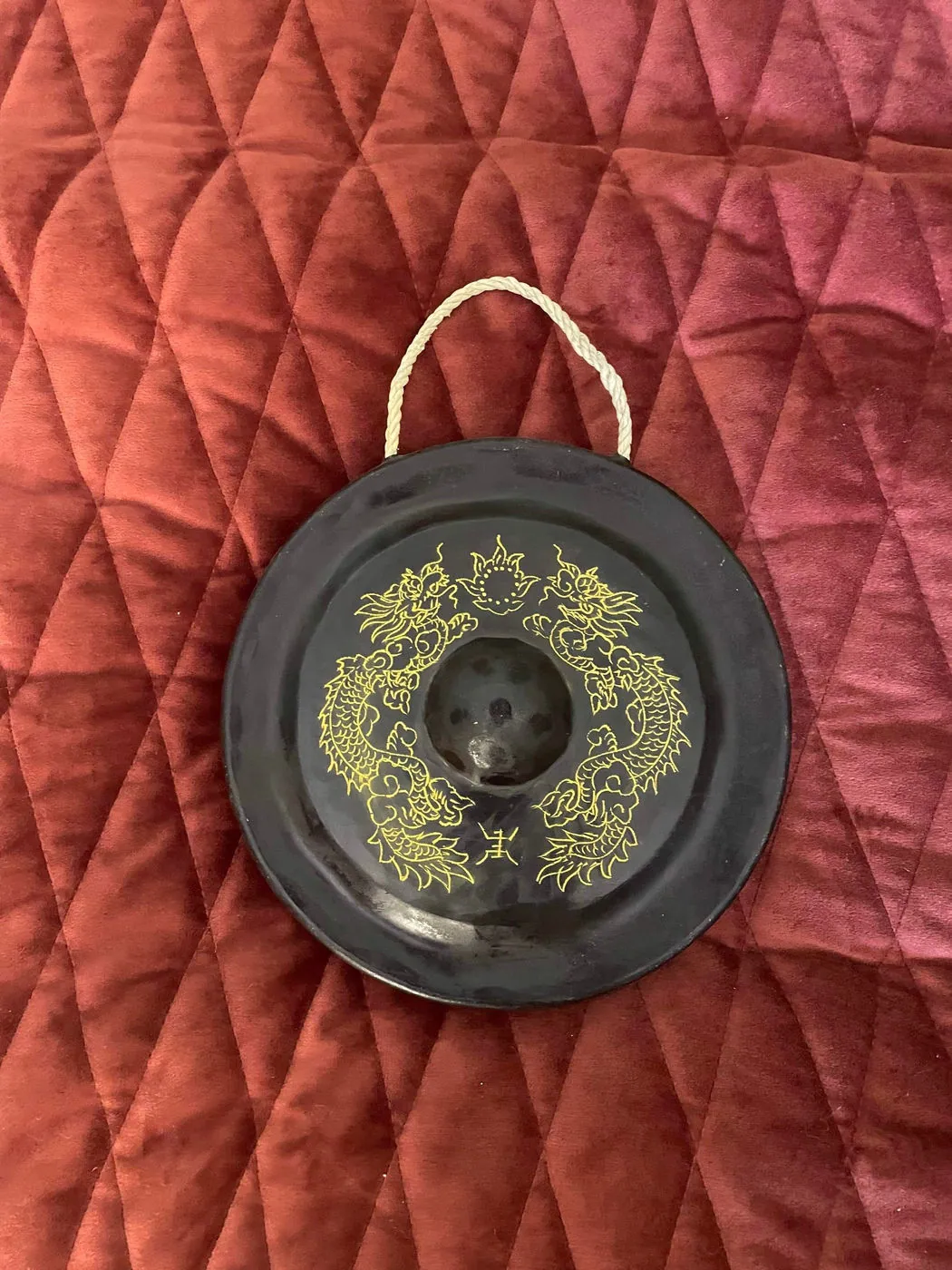 Vietnamese gong with Mallet, 20 x 20 cm, photo 8 of 8