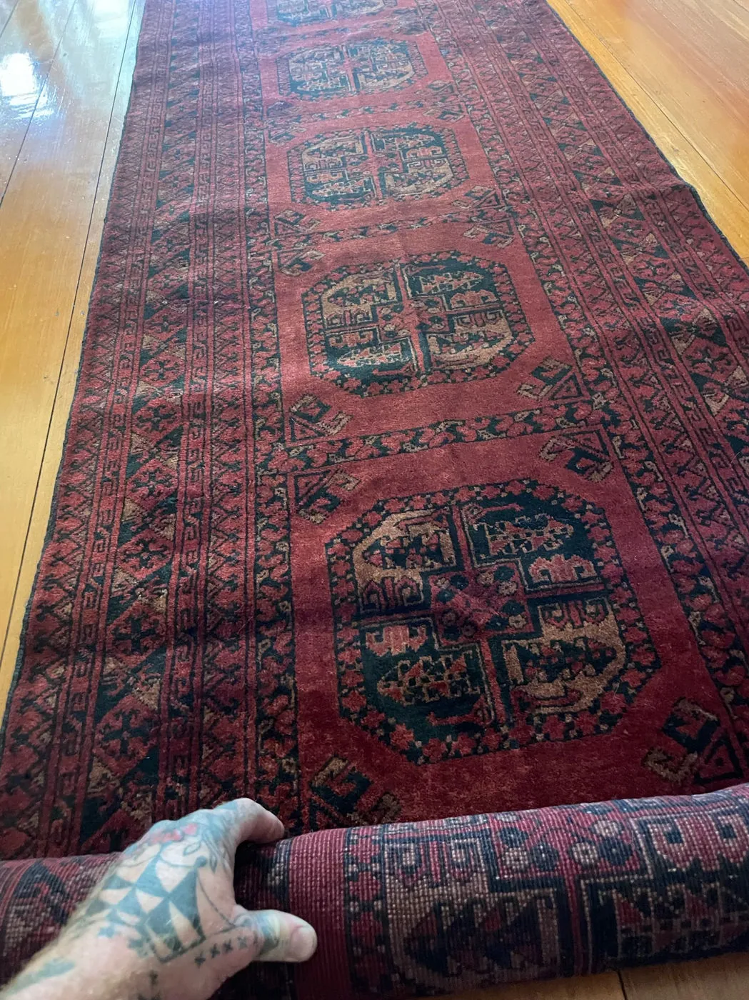 Afghan Rug #867, 281 x 84 cm, photo 12 of 12