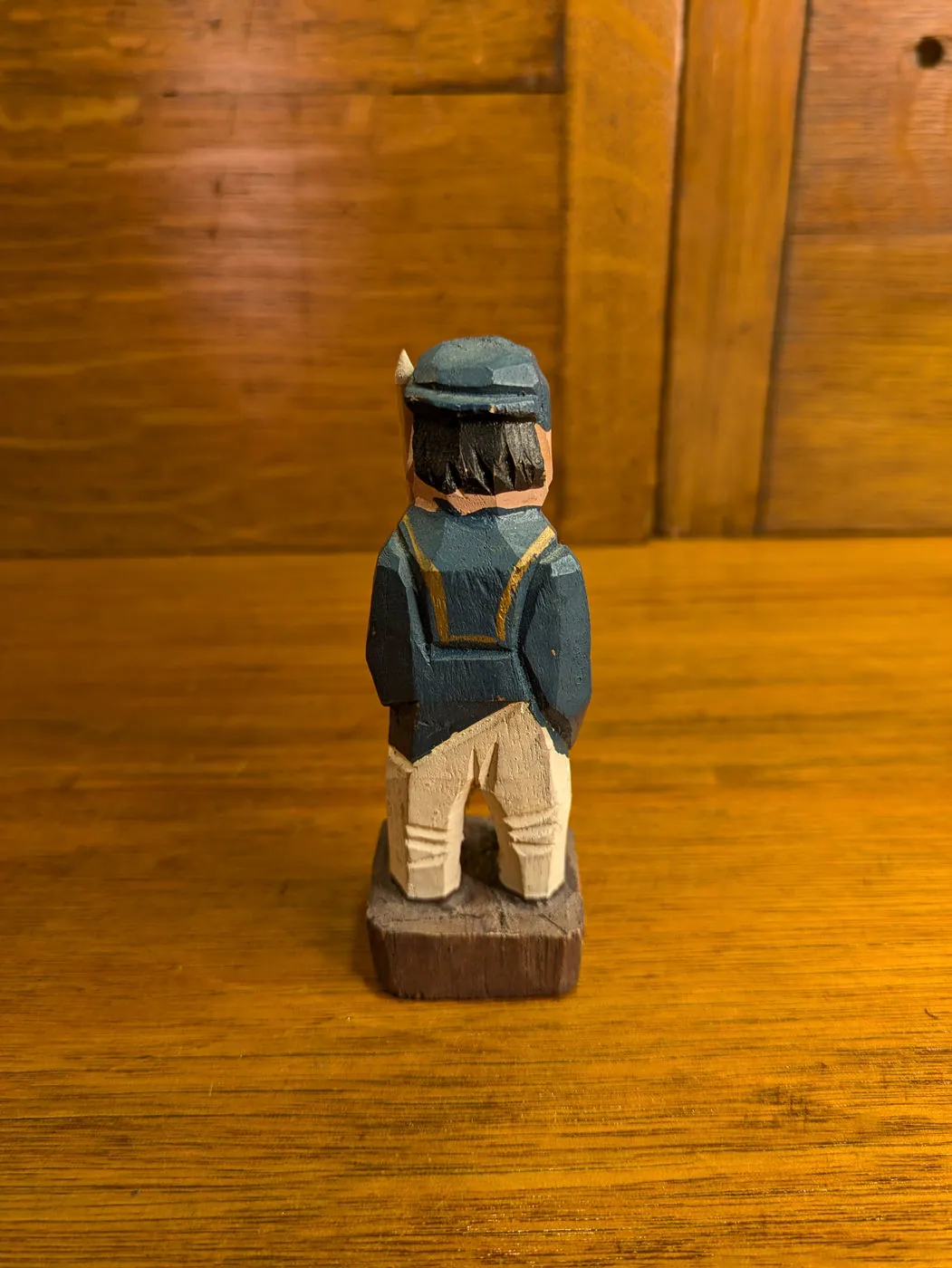 Vintage Hand-Carved Folk Art Figurines, Set of 4 Nautical Characters, photo 5 of 12