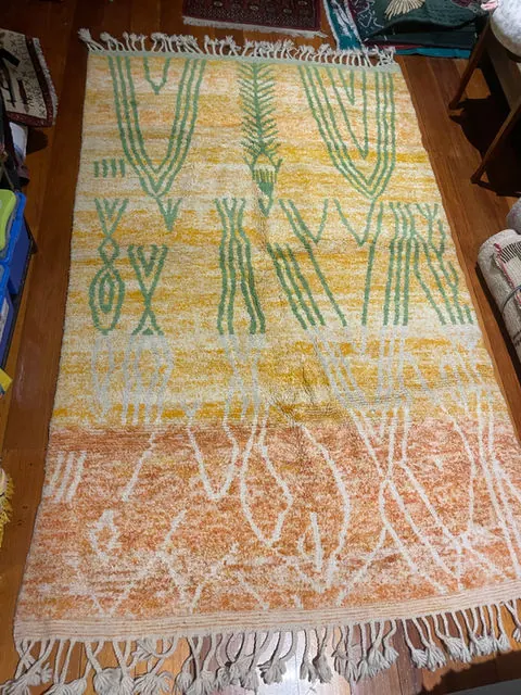 Mountain Line , Large Authentic Premium Beni Ourain, Moroccan rug, 260 x 165 cm