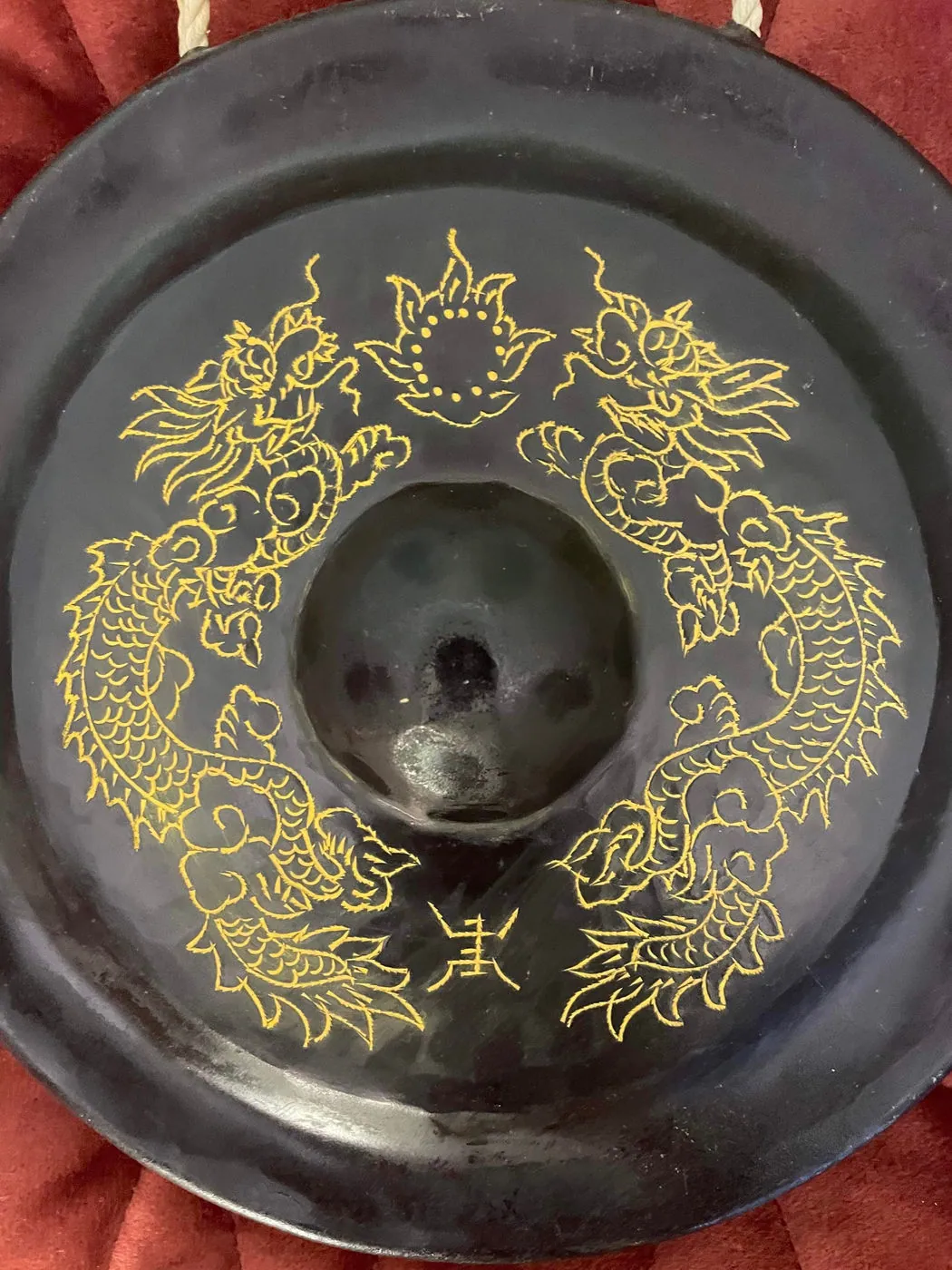 Vietnamese gong with Mallet, 20 x 20 cm, photo 2 of 8