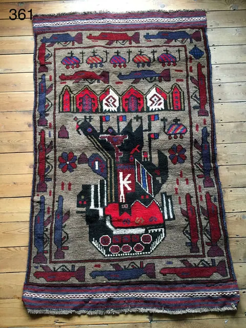 Afghan Rug #361, 142 x 85 cm
