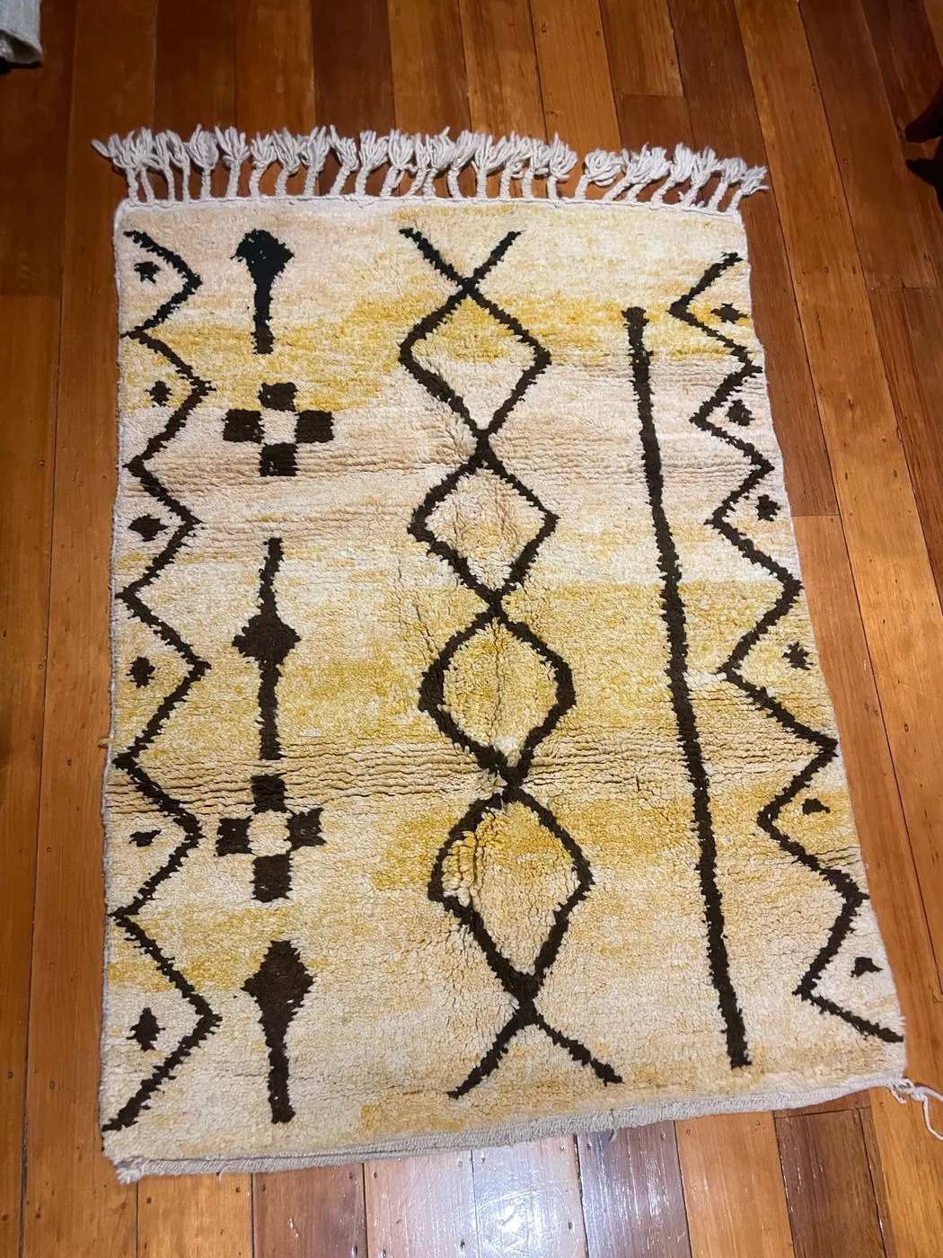 Criss Cross, Large Authentic Premium Beni Ourain Moroccan Rug, 165 x 115 cm, photo 8 of 12
