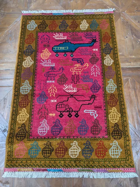 Afghan Rug #2021, 134 x 84 cm