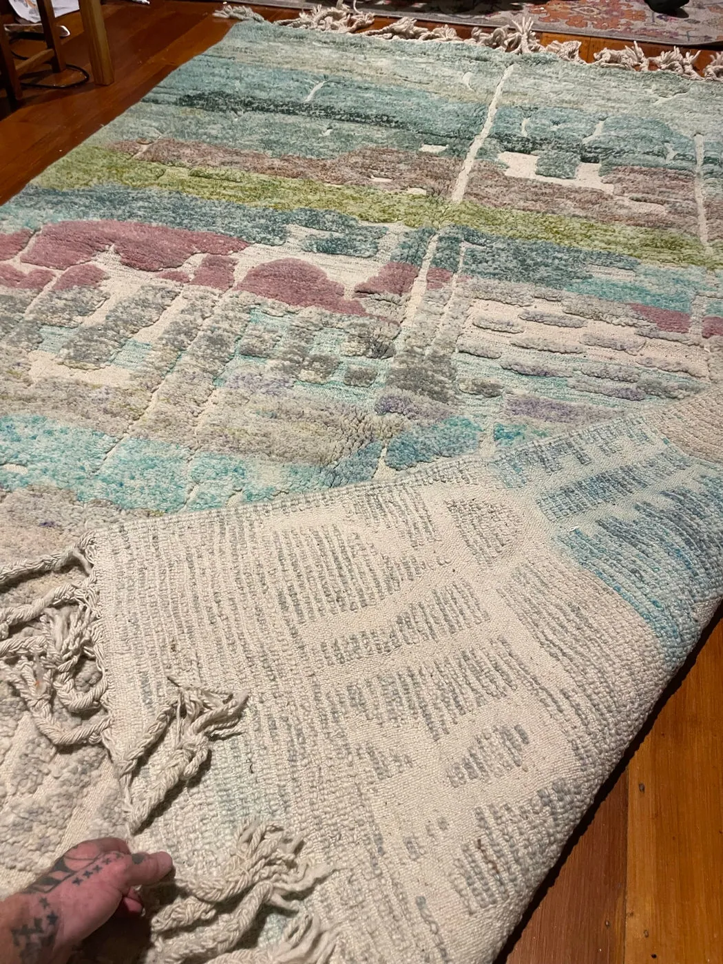 Icey Sea , Large Authentic Beni Ourain, Moroccan Rug, 260 x 165 cm, photo 4 of 15