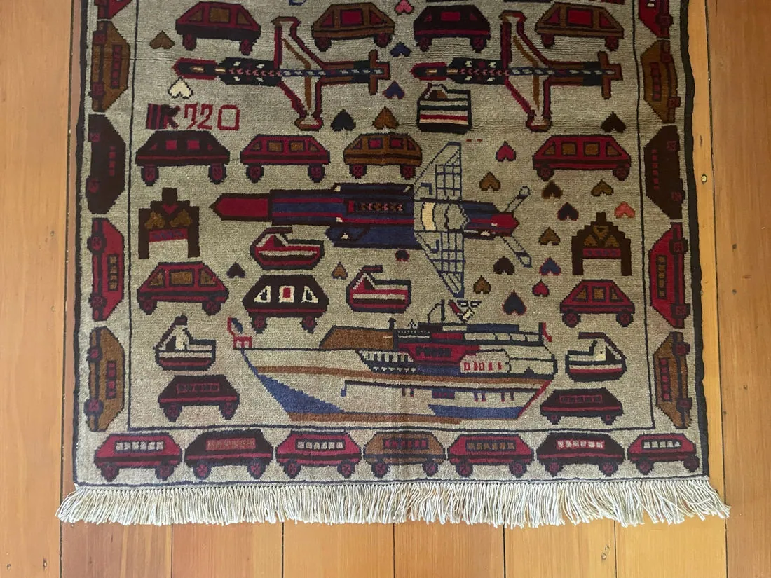 Afghan Rug #1077, 139 x 89 cm, photo 5 of 8