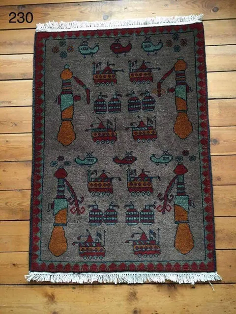 Afghan Rug #230, 88 x 64 cm