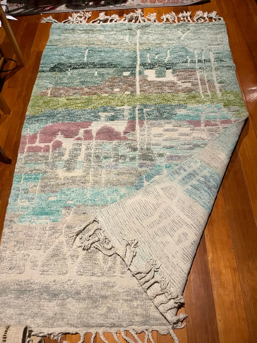 Icey Sea , Large Authentic Beni Ourain, Moroccan Rug, 260 x 165 cm, photo 3 of 15