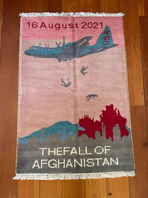 Sold: War Rug #1056, 117 x 81 cm