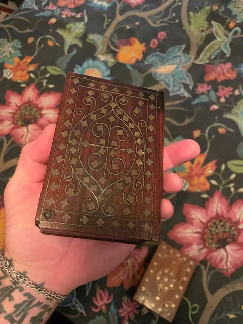 Beautiful Antique Book shaped hidden jewellery box