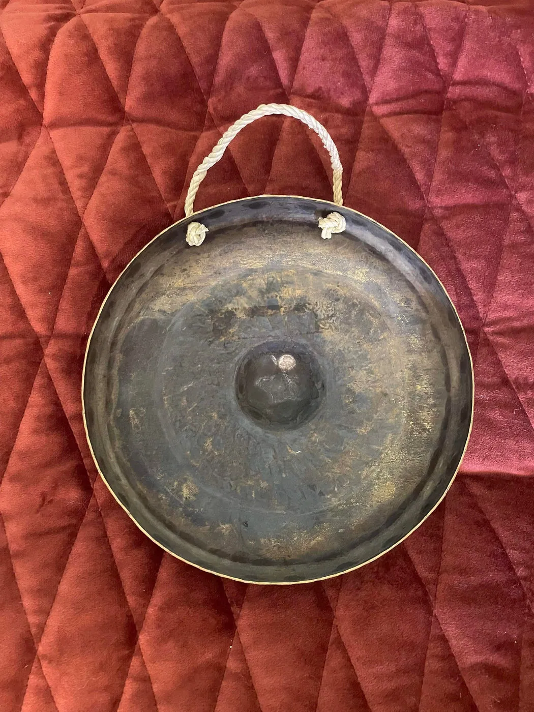 Vietnamese gong with Mallet, 20 x 20 cm, photo 5 of 8