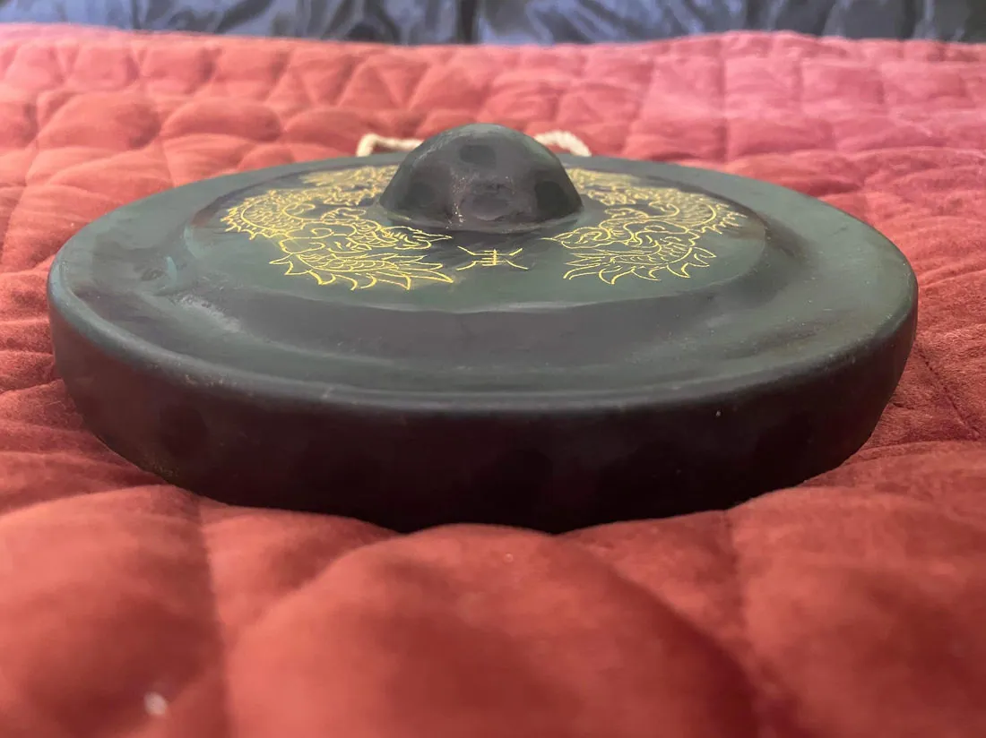 Vietnamese gong with Mallet, 20 x 20 cm, photo 3 of 8