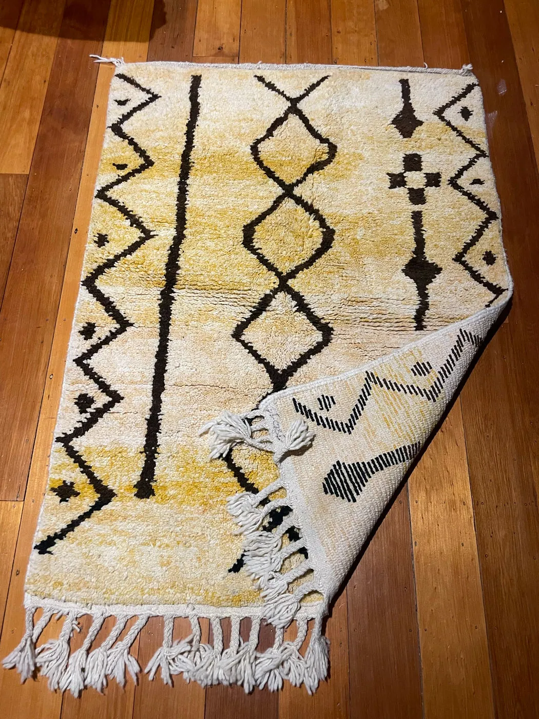 Criss Cross, Large Authentic Premium Beni Ourain Moroccan Rug, 165 x 115 cm, photo 9 of 12