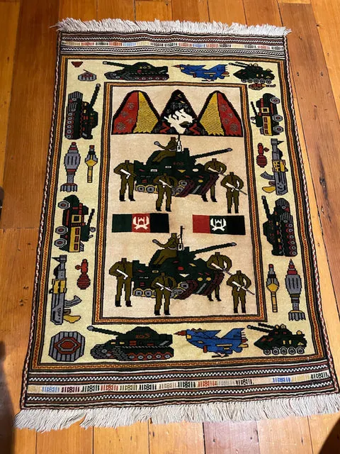 Sold: Afghan Rug #1010, 140 x 89 cm