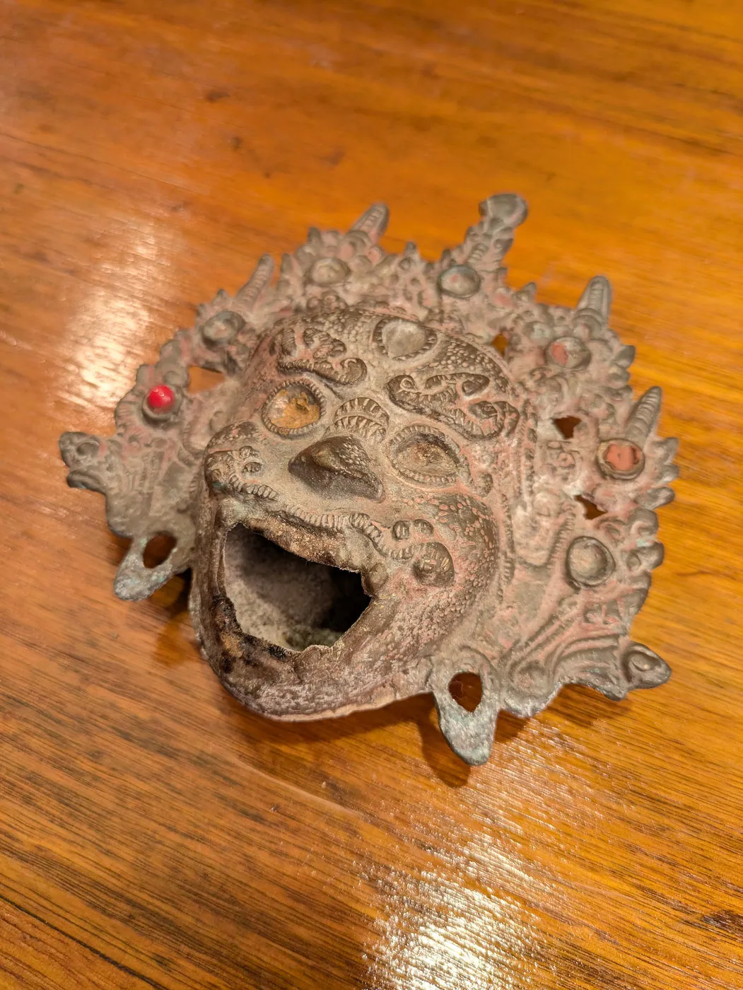 Antique Tibetan/Nepalese Bronze Ritual Butter Lamp Burner, photo 6 of 8