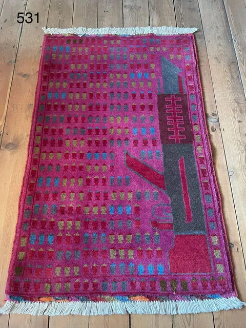 Afghan Rug #531, 93 x 60 cm