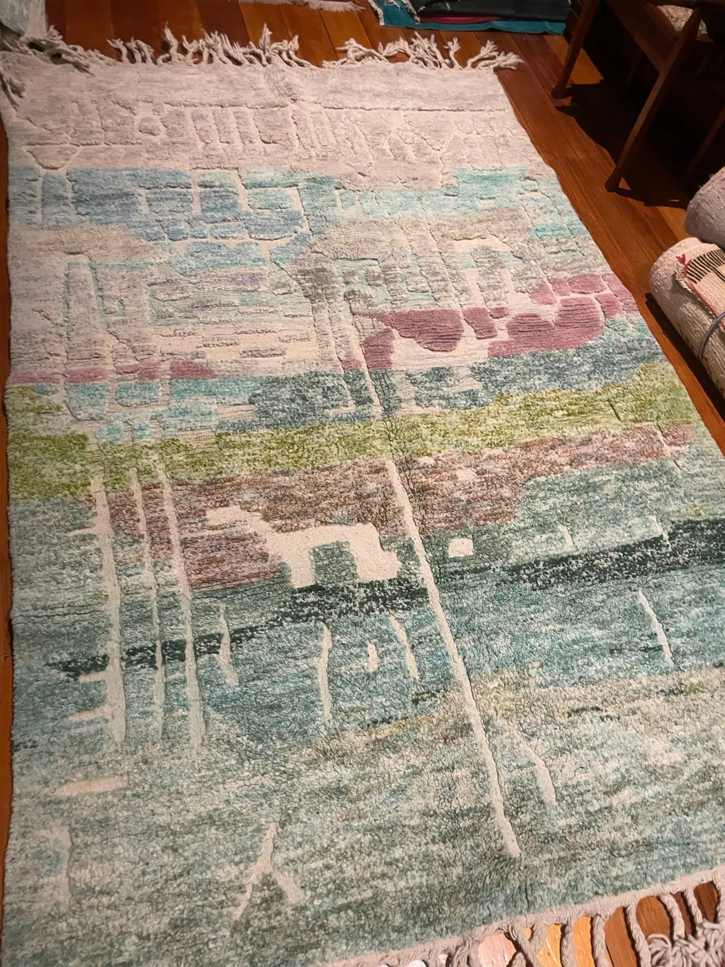 Icey Sea , Large Authentic Beni Ourain, Moroccan Rug, 260 x 165 cm, photo 2 of 15