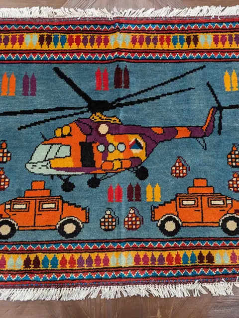 War Rug #2055, 92 x 65 cm