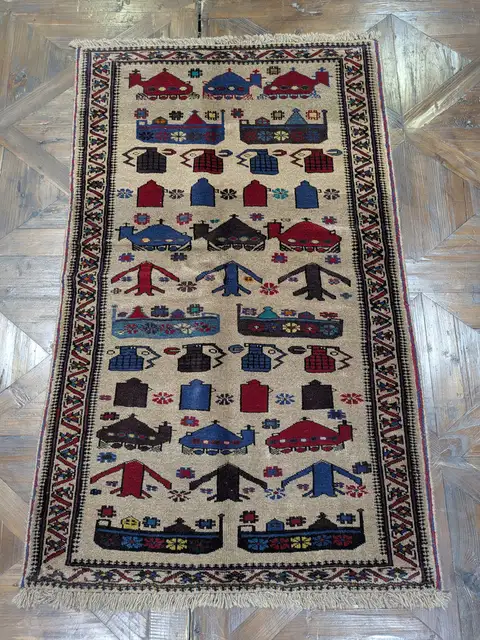 War Rug #2088, 146 x 86 cm