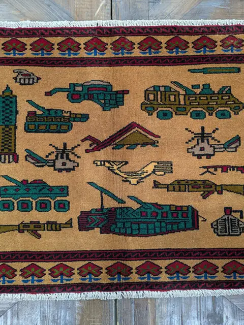 War Rug #2095, 59 x 85 cm