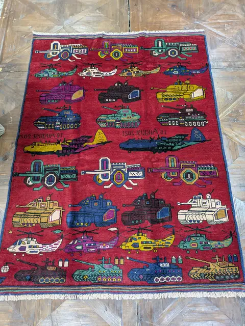 Sold: War Rug #2112, 195 x 141 cm