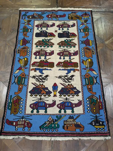 Sold: War Rug #2122, 147 x 92 cm