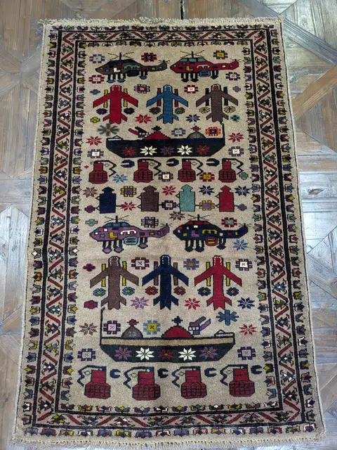 War Rug #2147, 132 x 84 cm
