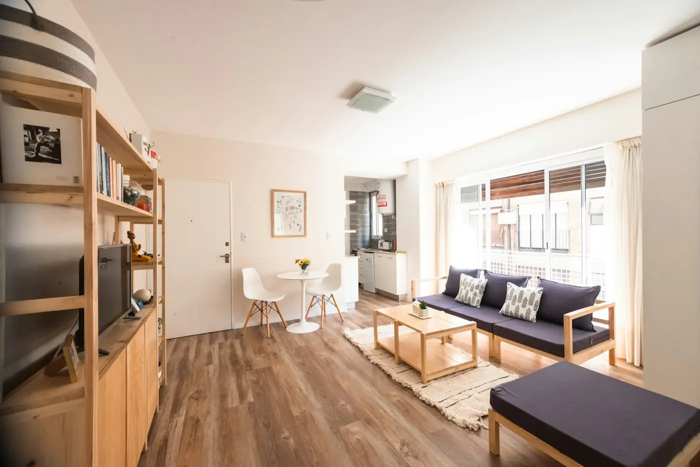 Example living room with a timber floor